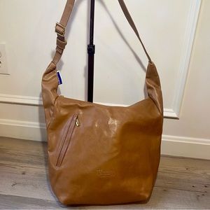 Valentina Tan Leather Hobo Bag